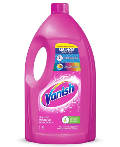 Vanish Tira Manchas Líquido Multiuso 3L Para Roupas Coloridas