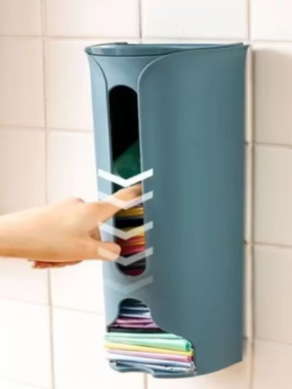 Suporte Multiuso para Sacola de Lixo – Organização Prática para Cozinha e Banheiro!