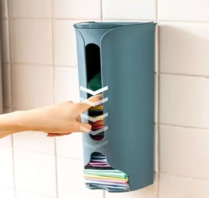 Suporte Multiuso para Sacola de Lixo – Organização Prática para Cozinha e Banheiro!