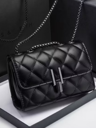 Bolsa feminina transversal corrente escura “Y”