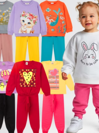 Kit Conjunto Moletom Infantil Menina 1 ao 14 Feminino Outono Inverno Pronta Entrega