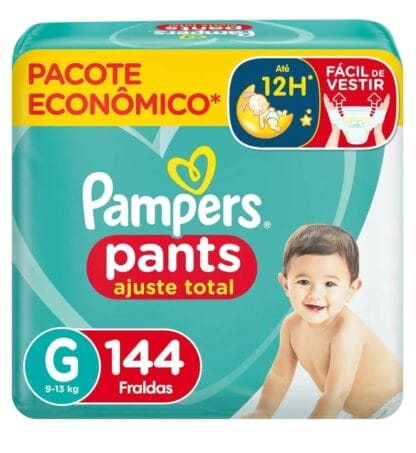 Pampers Ajuste Total Fralda G 144 unidades