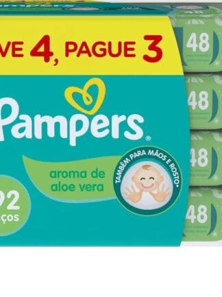 Pampers Lenços Umedecidos Aroma De Aloe Vera 192 Unidades