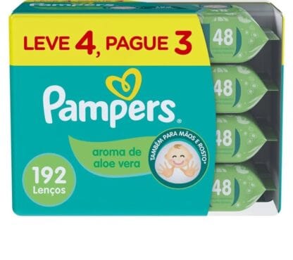 Pampers Lenços Umedecidos Aroma De Aloe Vera 192 Unidades