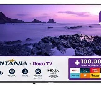 Smart Tv 50 Britânia Btv50va4regb Roku Tv Led Dolby Audio