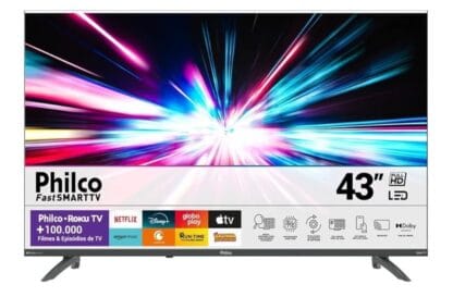 Smart TV Philco 43” Roku Led Dolby Áudio Space Gray PTV43VA4REGB – Bivolt