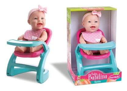 Bambola Boneca Baby Babilina Mini Papinha 23cm