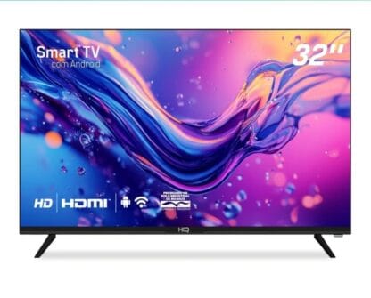 Smart TV HQ 32" HD tela sem bordas Androind 12 design slim HQS32NKHM
