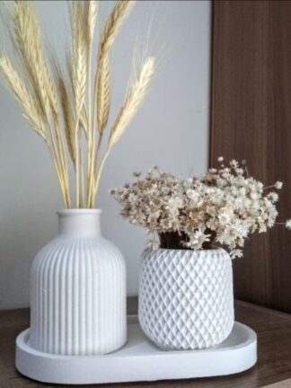 kit decorativo vasos e bandeja