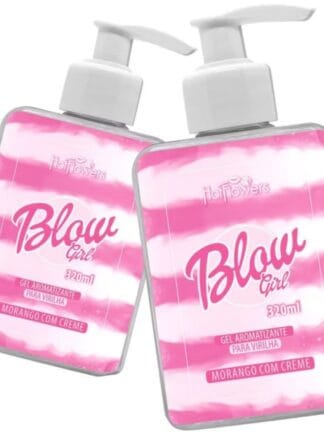Blow Girl Gel Creme Hidratante Para Virilha Beijável Sabor Morango Com Creme Hot Flowers