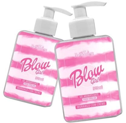 Blow Girl Gel Creme Hidratante Para Virilha Beijável Sabor Morango Com Creme Hot Flowers