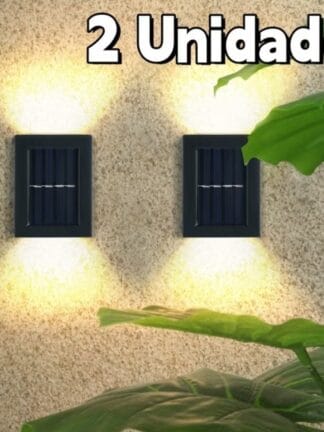 2 KIT Luminária Solar De Parede À Prova D'água Para Jardim Muro e Varanda 4 IED