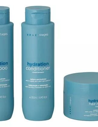 Kit Brae Stages Hydration Shampoo + Condicionador + Máscara