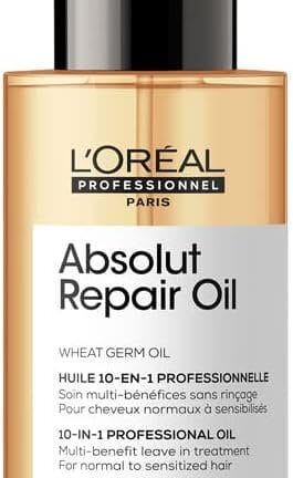 L'Oréal Professionnel Óleo 10 em 1 Absolut Repair | Multi-benefícios para cabelos secos e danificados | Repara e Promove Brilho | Com Gold Quinoa e Proteínas