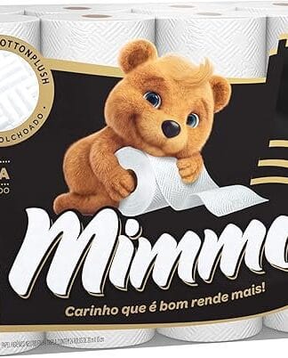 Mimmo Papel Higiênico Folha Tripla, 20m, Leve 24 Pague 22 Rolos