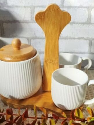 XICARAS PARA CAFE COM ACUCAREIRO E SUPORTE OASIS 4 PECAS