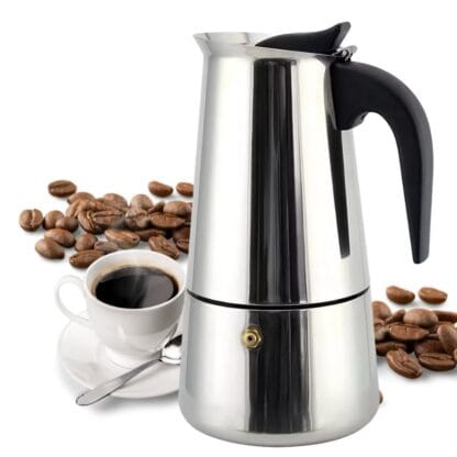 Maquina de Café Cafeteira Italiana 6 Xícaras Expresso e Moka Em Inox 4 ou 6 Xícaras Cafézinho