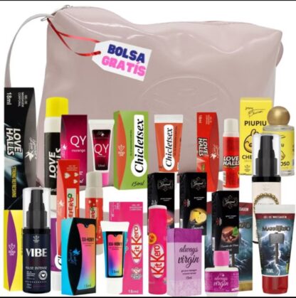 Kit Sex Shop 20 Peças Gel Lubrificante Anel Vibro Produtos Erótico
