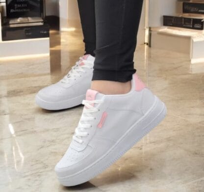 Tenis Masculino Casual Unissex Branco 34 Ao 43 Macio Confortável Branco Preto Cinza