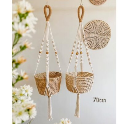 Suporte de Macrame Artesanato Feito a Mão 70cm 90cm 110cm 130cm