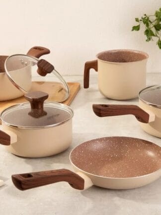 RECOMENDADO
Jogo De Panelas Cook Crema Fundo Triplo Indução 5 Peças Cor Bege