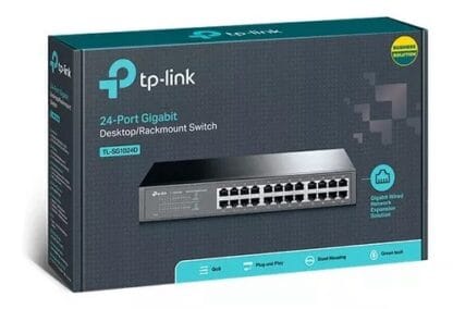 TP-Link TL-SG1024D Switch Gigabit de Mesa ou Rack de 24 Portas 10mbps 100mbps