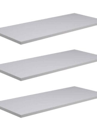 PRAT.K Kit 3 Prateleiras Brancas 1,5x10x40 cm – Com Bucha (Decorare), Compactas e Versáteis