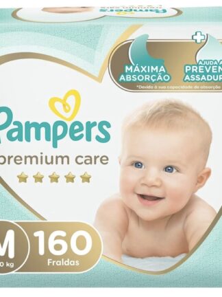 Fralda Pampers Premium Care M - 160 fraldas