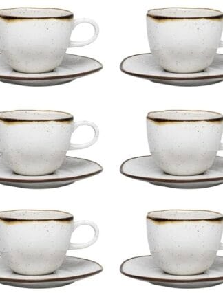 Conjunto De 6 Xícaras Grandes 220 Ml Com Pires Ryo Maresia - Oxford