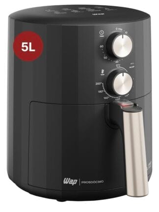 WAP Fritadeira Elétrica Air Fryer GRAND FAMILY 5 Litros, Temperatura Ajustável, Revestimento Antiaderente, 1500W 127V