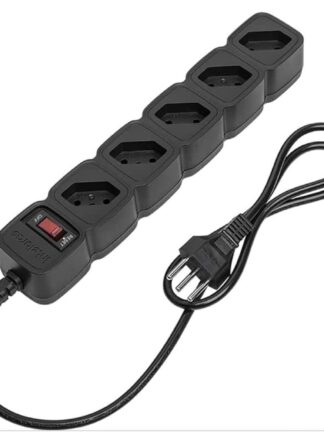 Protetor Eletrônico Filtro de Linha com 5 tomadas EPE 205 Preto Intelbras