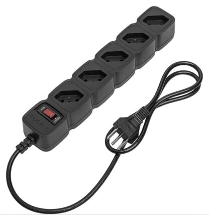 Protetor Eletrônico Filtro de Linha com 5 tomadas EPE 205 Preto Intelbras