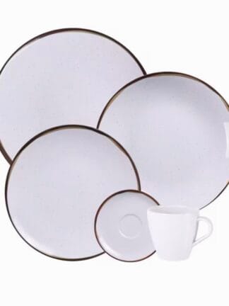 Aparelho de Jantar 20 peças Tramontina Canyon em Porcelana – Marmorizada