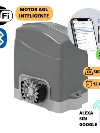 Motor do portão AGL DZ IZZY 300 127V, cremalheira de aço 3m