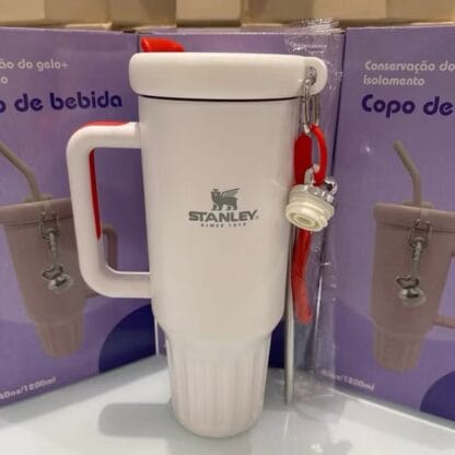 Copo térmico com canudo quencher Alça 1200ml top
