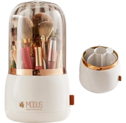360 ° Rotação Organizador Portátil De Mesa Cosmético Maquiagem Porta-Escova Batom Caixa Tubo Transparente