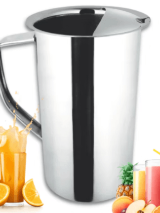 Jarra Para Água Suco Leite Inox 1,8 L com Filtro de Gelo