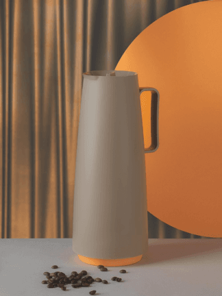 BULE TÉRMICO TRAMONTINA EXATA EM POLIPROPILENO BEGE COM AMPOLA DE VIDRO 1,0 L