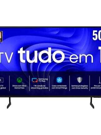 Smart TV 50" 4K Ultra HD Samsung 50DU7700 com processador Crystal 4K, Gaming Hub, AI Energy Mode, Alexa built-in, Wi-Fi, Bluetooth, USB e HDMI