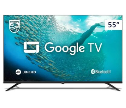 Smart TV Philips 55" 4K HDR 55PUG7019/78, Google TV, Comando de Voz