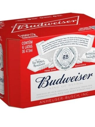 Pack de Budweiser Lata 473ml, 12 Unidades