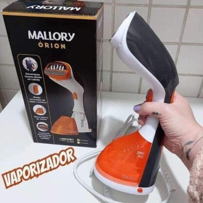 Vaporizador Mallory Órion 1200W, Jato de Vapor Contínuo, Higieniza e Desamassa, Reservatório 220ml, Leve e Portátil – 127V