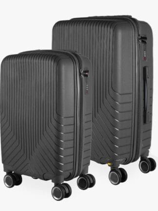 Cj Malas Polipropileno 2 Peças P e M com Rodas 360 França - AeroMalas (Grafite)