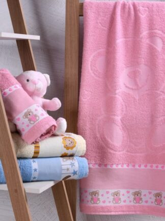 Toalha de Banho Kids Infantil Para Bordar Ponto Cruz 100% Algodão