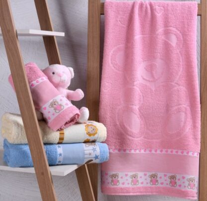 Toalha de Banho Kids Infantil Para Bordar Ponto Cruz 100% Algodão