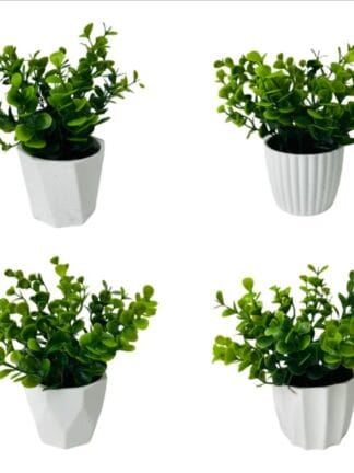 KIT 4 VASOS VASINHOS DECORATIVOS COM FLORES ARTIFICIAIS PARA CASA