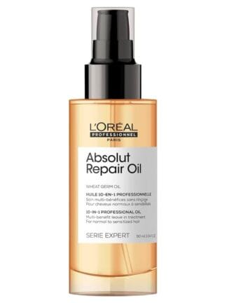 L'Oréal Professionnel Óleo 10 em 1 Absolut Repair | Multi-benefícios para cabelos secos e danificados | Repara e Promove Brilho | Com Gold Quinoa e Proteínas