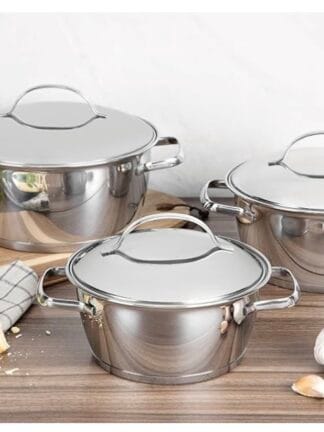 Jogo de Panelas com Fundo Triplo 3 Peça, Tramontina, 65660220, Inox