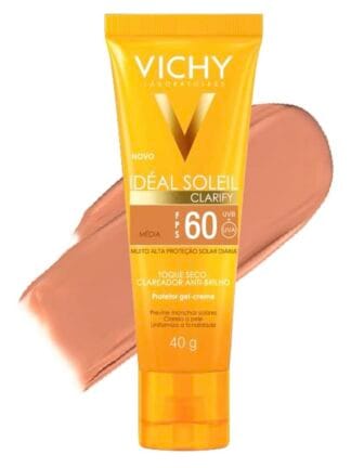 Protetor Solar Facial com Cor Vichy Idéal Soleil Clarify FPS60-40g