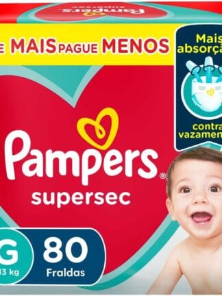 Fralda Pampers Supersec G - 80 fraldas